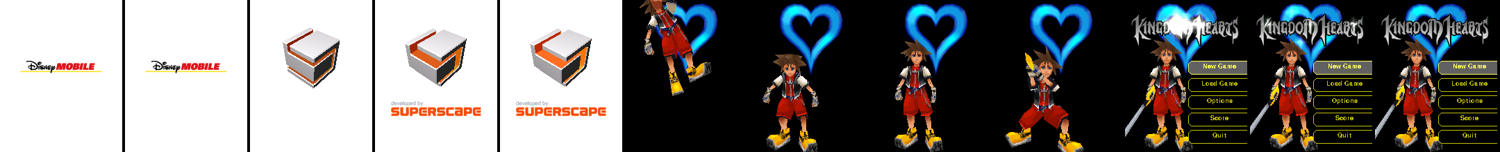 The Disney Mobile and Superscape logos, then the title screen
